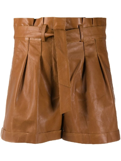 Arma High-waist Pleated Shorts In Neutrals