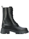 Ash Liam Anphibian Boots W/ Side Zip In Black
