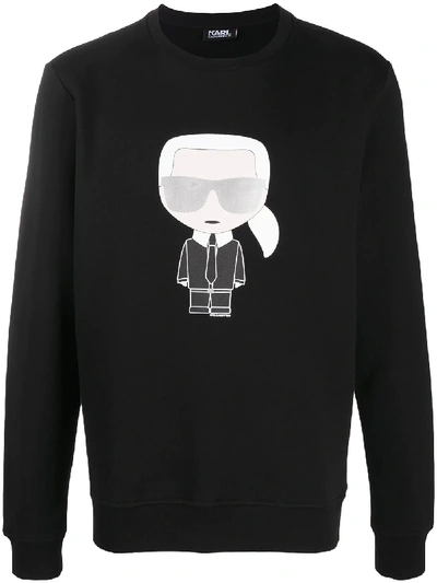 Karl Lagerfeld Karl-print Sweatshirt In Black