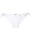 Dolce & Gabbana Dg Plaque Tied Bikini Bottom In White