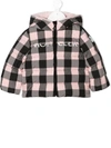 MONCLER logo check padded jacket