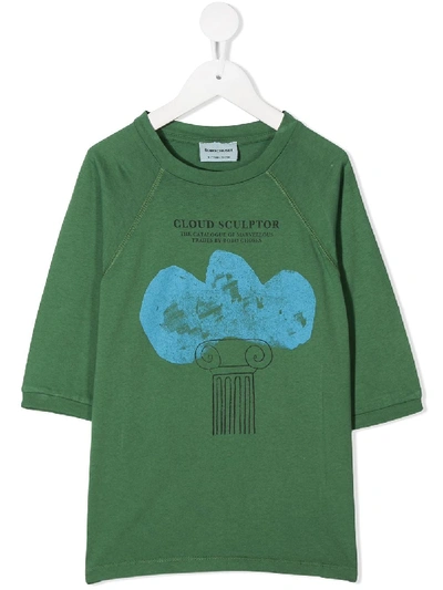 Bobo Choses Kids' Graphic Print Shortsleeved Sweatshirt In Green