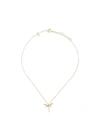 Anapsara 18kt Yellow Gold And Diamond Mini Dragonfly Necklace In Gold