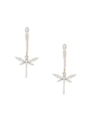 ANAPSARA 18KT ROSE GOLD AND DIAMOND MINI DRAGONFLY EARRINGS