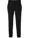 Pt01 Cropped Slim-fit Trousers In Black