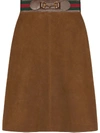 GUCCI LONG SUEDE SKIRT