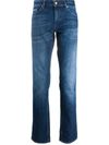 HUGO BOSS DELAWARE MID-RISE STRAIGHT JEANS