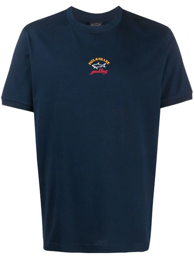 Paul & Shark Logo-print Short-sleeved T-shirt In Dark Blue