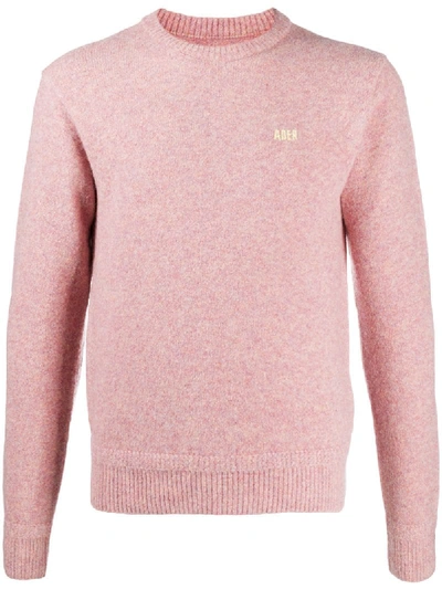 Ader Error Logo印花修身毛衣 In Pink