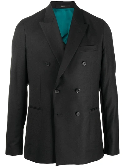 Paul Smith Double Breasted Blazer In Black