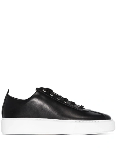 Grenson Black Low Top Leather Sneakers