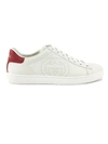 GUCCI WHITE LEATHER ACE SNEAKERS,11507992