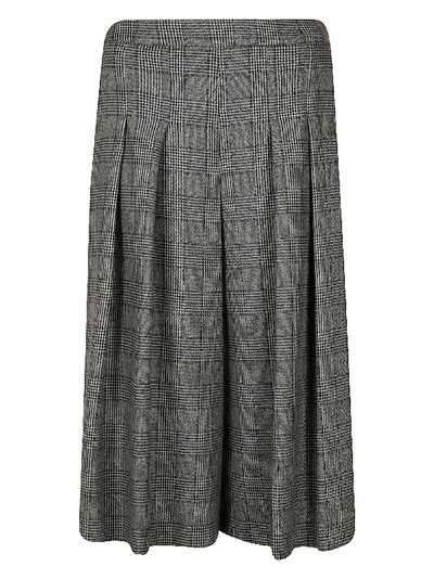 Moschino High-waist Pleated Culottes In Grey