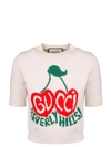 GUCCI CHERRIES BEVERLY HILLS CROP SWEATER,11507176