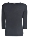 A PUNTO B QUARTER-LENGTH SLEEVED SWEATER,P962/TS525 NERO