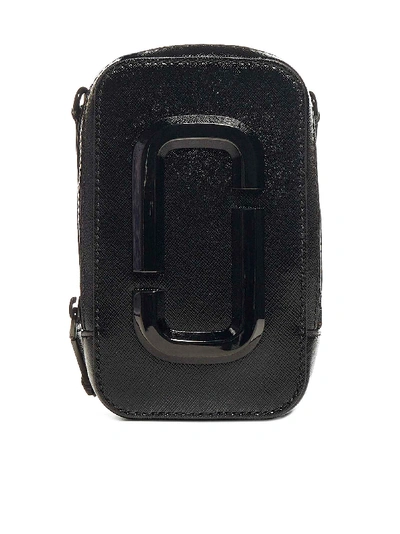 Marc Jacobs Hot Shot Leather Mini Bag In Black