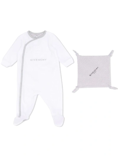 Givenchy Logo Baby Babygrow Set In White