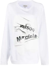 MAISON MARGIELA LOGO PRINT COTTON SWEATSHIRT