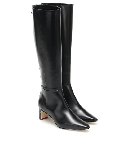 Aeyde Sidney 50 Black Leather Knee-high Boots