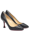 CHRISTIAN LOUBOUTIN PIGALLE 85 EMBELLISHED LEATHER PUMPS,P00513227