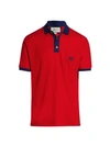 GUCCI MEN'S COTTON POLO WITH INTERLOCKING G PATCH,0400012801806