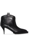 SACAI 70MM LEATHER ANKLE BOOTS