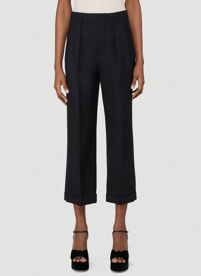 Saint Laurent Flared Trousers In Black