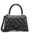 BALENCIAGA HOURGLASS SMALL LEATHER TOTE,P00480591