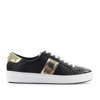 MICHAEL KORS MICHAEL KORS IRVING STRIPE LACE UP BLACK SNEAKER,43T0IRFS6L-001