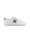 MICHAEL KORS IRVING STRIPE LACE UP WHITE SNEAKER,11508513