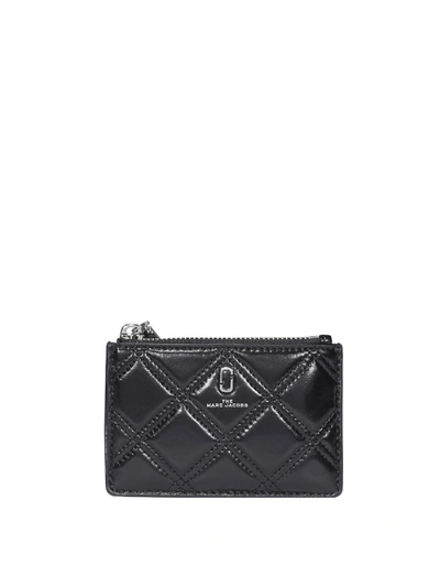 Marc Jacobs The Quilted Softshot Wallet In Black
