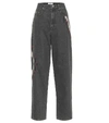 ISABEL MARANT ÉTOILE CORSYB EMBROIDERED HIGH-RISE STRAIGHT JEANS,P00478415