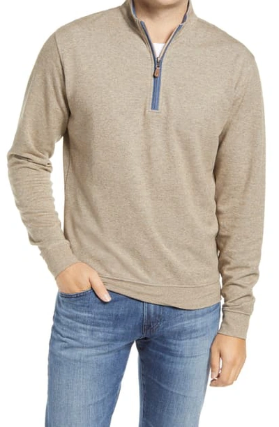 Johnnie-o Sully Quarter Zip Pullover In Hickory