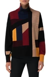 AKRIS INTARSIA CASHMERE BLEND SWEATER,806100222842