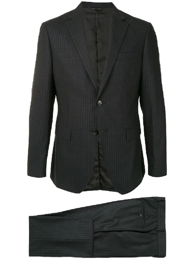 D'urban Fitted Single-breasted Suit In Grey