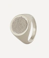 ALEX MONROE X RAVEN SMITH SILVER MEDI SPINNING DOME SIGNET RING,000713842