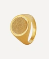 ALEX MONROE X RAVEN SMITH GOLD-PLATED MEDI SPINNING DOME SIGNET RING,000713843