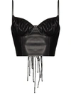 ALEKSANDRE AKHALKATSISHVILI FAUX LEATHER CORSET TOP