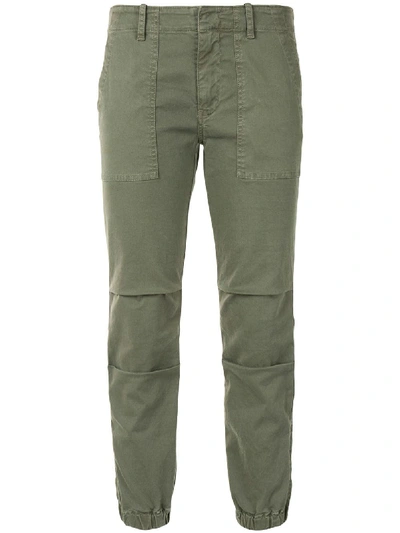 Nili Lotan Cropped French Military Trousers In Green