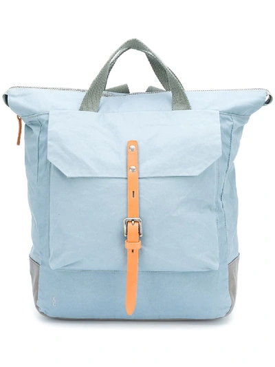 Ally Capellino Frances Buckle Strap Backpack In Blue