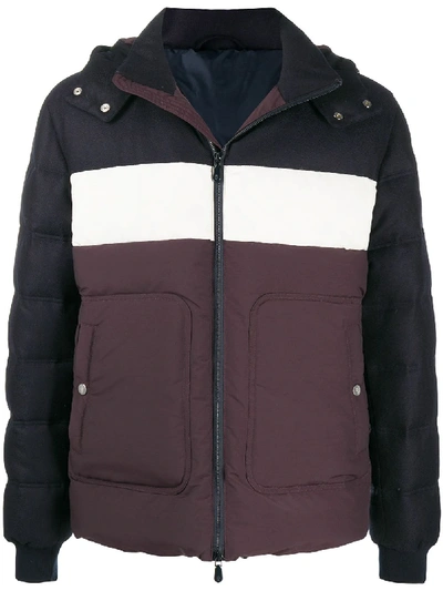 ELEVENTY CONTRAST-PANEL DOWN JACKET