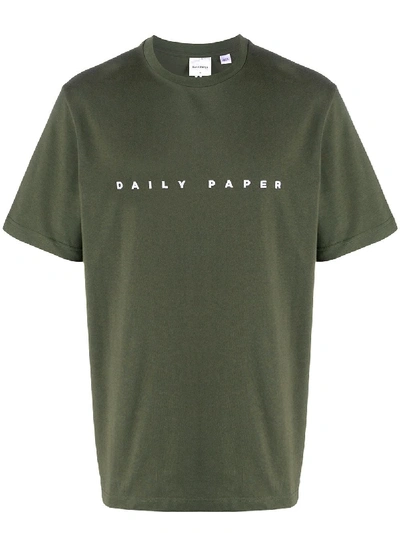 Daily Paper Logo-print Boxy T-shirt In Green