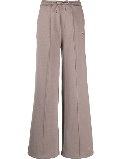 Daily Paper Wide-leg Drawstring Track Pants In Brown