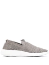 Kurt Geiger Lorna Metallic Slip-on Sneakers In Silver