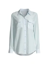 Equipment Signature Slim Silk Button-front Blouse In Ballad Blue