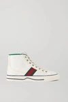 GUCCI Tennis 1977 logo-embroidered printed canvas high-top sneakers