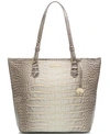 Brahmin 'medium Asher' Leather Tote In Sterling