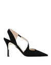 Furla Code Model Black Leather Slingback Pump Puts In Black
