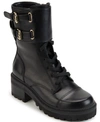 DKNY WOMEN'S BART LACE-UP BUCKLED LUG SOLE BOOTIES