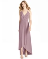 JENNY PACKHAM RUFFLED CHIFFON HIGH-LOW GOWN